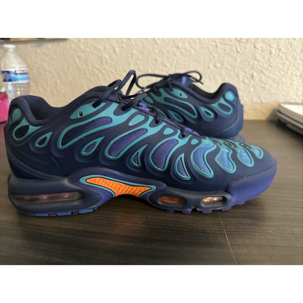 Nike Air Max Plus Drift Men's 8.5 Blue Teal Orange Tn Sneakers FD4290-400 - Picture 5 of 10